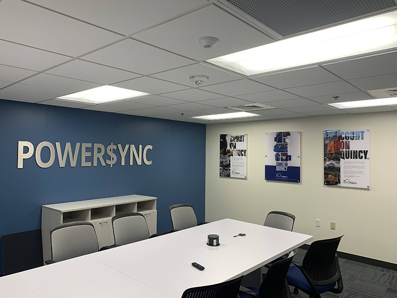 Quincy Compressor office sign